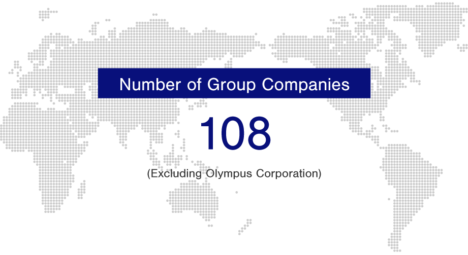 Number of Group Companies: 100 (Excluding Olympus Corporation)