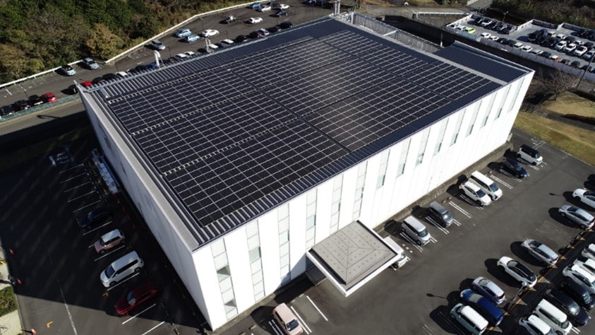 Solar power generating facilities at Olympus Terumo Biomaterials