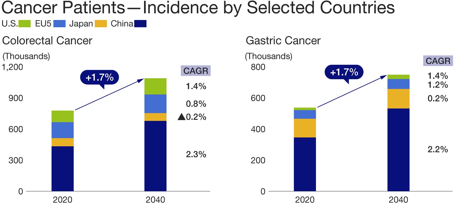 Cancer Patients-Incidence by Slected Countries