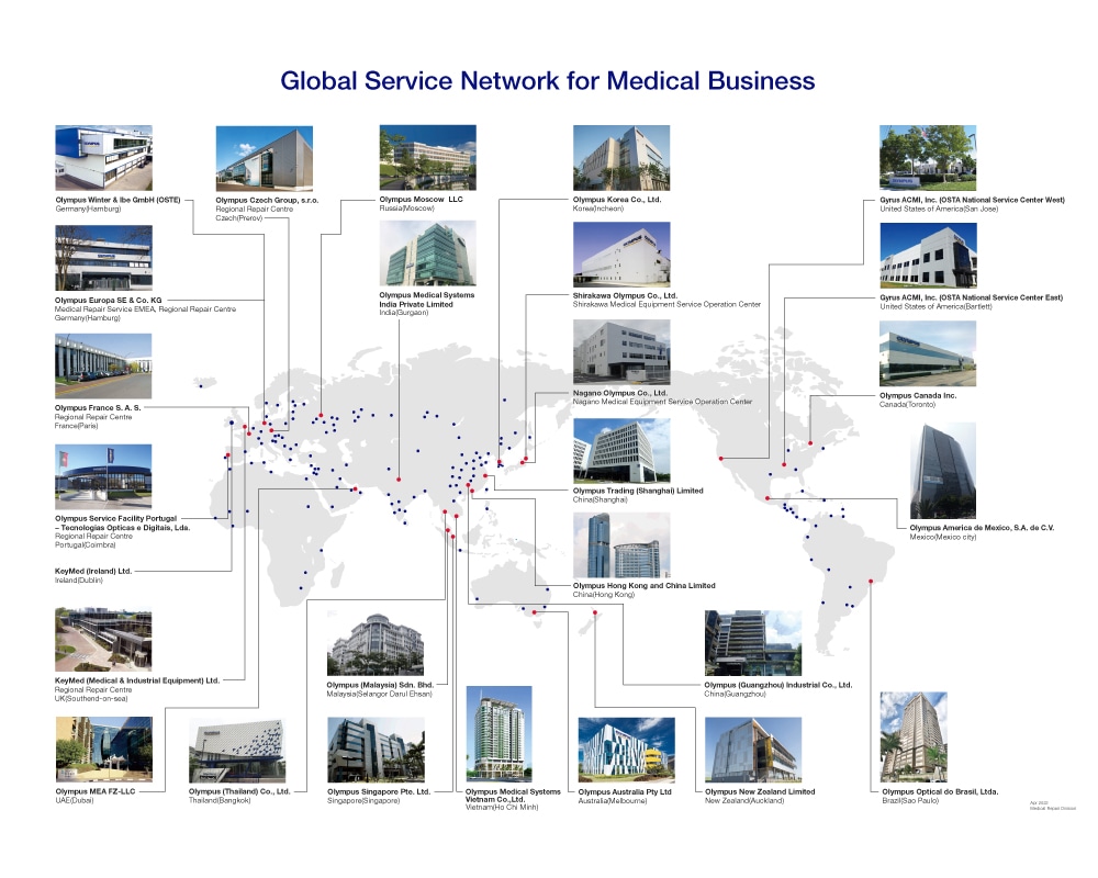 Global Service Network for Medical Business map